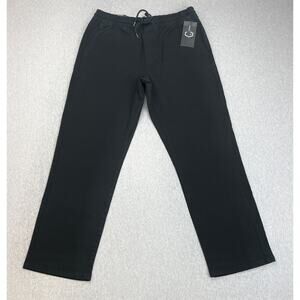 RVCA Pants Jogger Mens Medium Black Elastic Drawstring Straight NWT